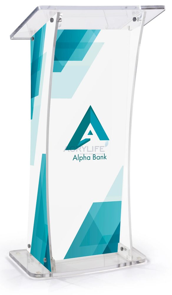 Bục phát biểu mica Acrylife panel tùy chỉnh