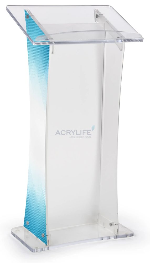 Bục phát biểu mica Acrylife chống lóa với thiết kế tùy chỉnh & in UV ảnh 2