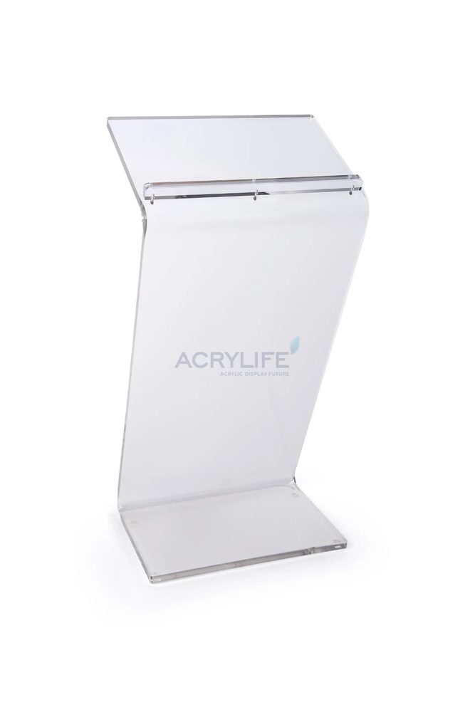 Bục phát biểu mica Acrylife dáng chữ Z – có gờ chặn, phù hợp cho tài liệu và laptop ảnh 3