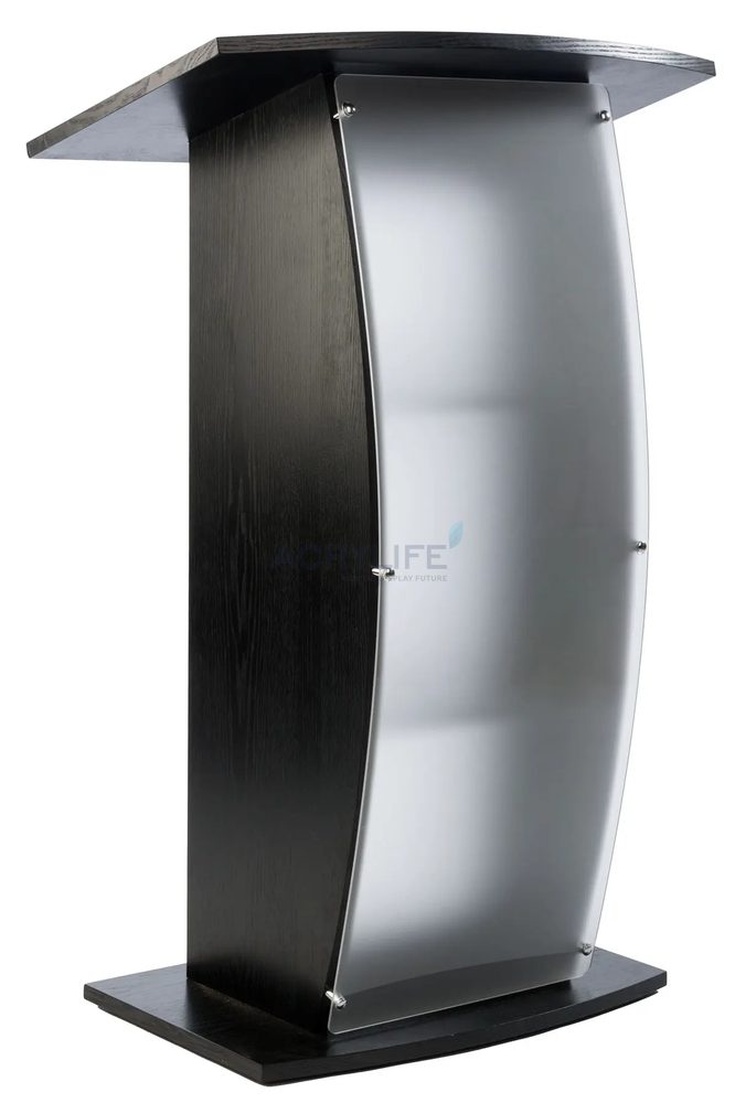 Bục phát biểu mica Acrylife – kết hợp 2 tông màu &amp; gỗ