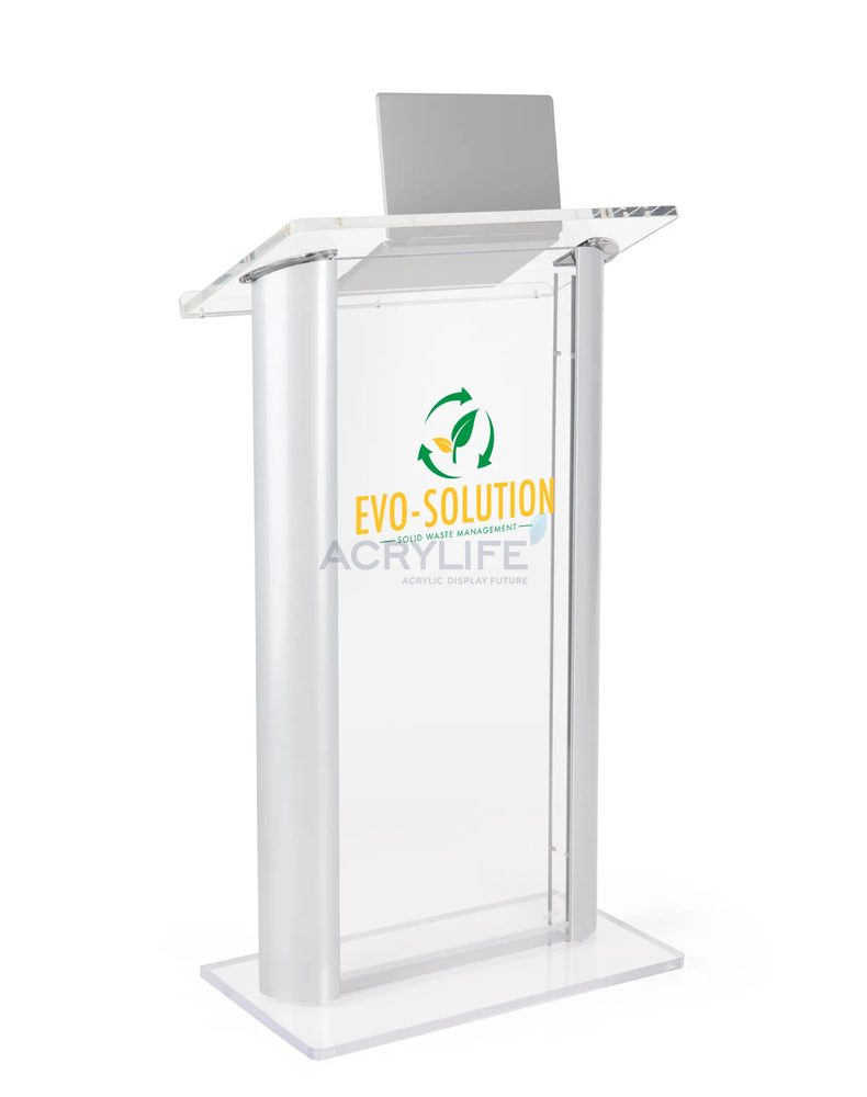 Bục phát biểu mica Acrylife plexiglass – in logo tùy chỉnh