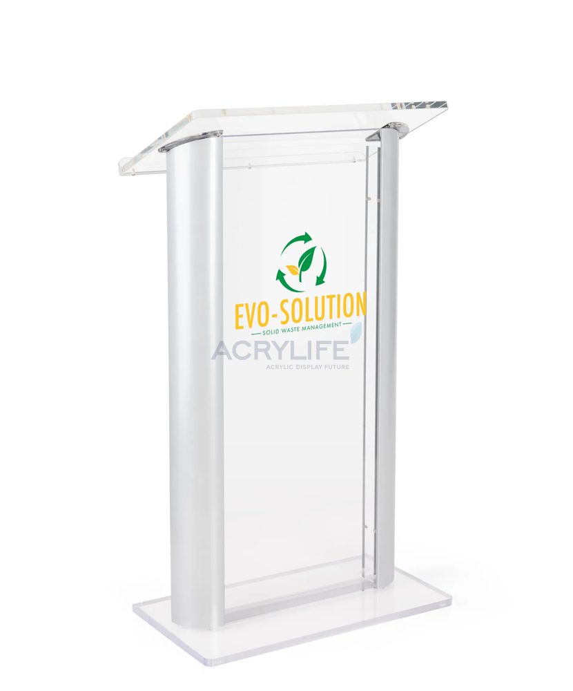 Bục phát biểu mica Acrylife plexiglass – in logo tùy chỉnh ảnh 2