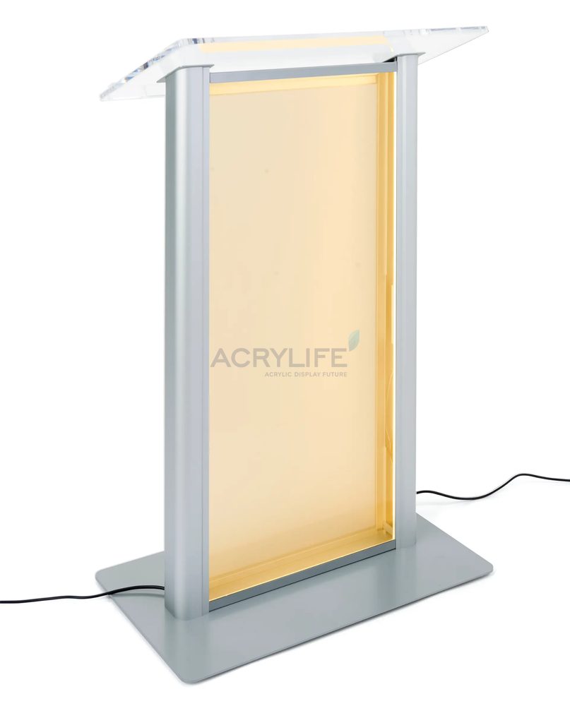 Bục phát biểu mica Acrylife mờ – tích hợp đèn LED,