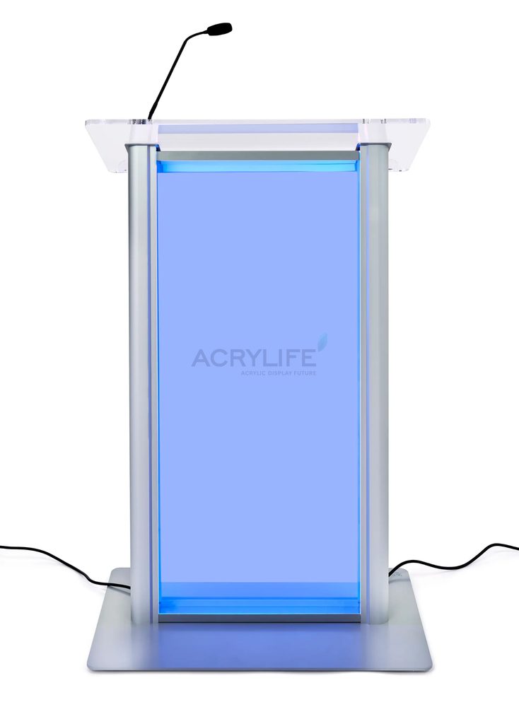 Bục phát biểu mica Acrylife mờ – tích hợp đèn LED, ảnh 2